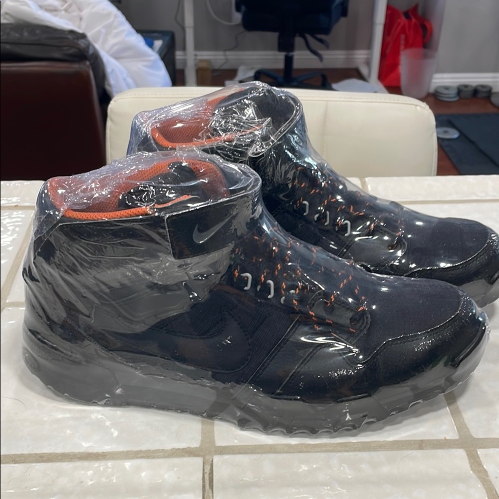 Nike Black and Orange Athletic Shoes